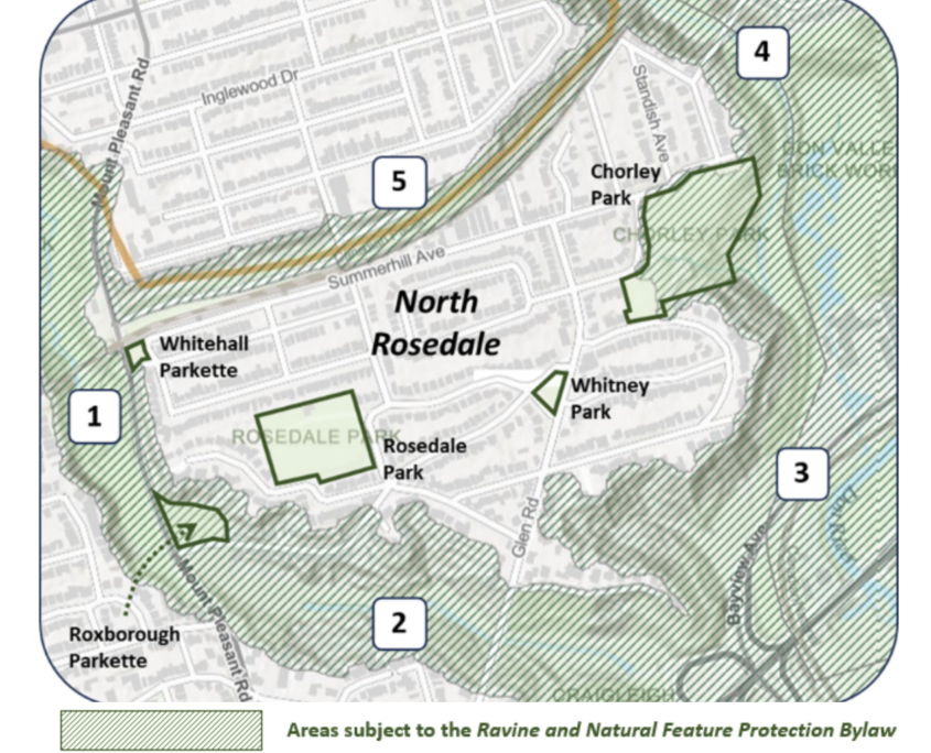 Areas subject to the Ravine and Natural Feature Protection Bylaw